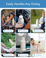 Travel-Friendly Portable Bottle Warmer - Fast 2.5 Min Heating for Breast Milk & Formula, 10400mAh Battery, 17oz Capacity, Quick Charging - Image 9