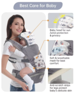 Versatile Baby Carrier for Newborns to Toddlers with Adjustable Hood for All Seasons and Positions - Image 2
