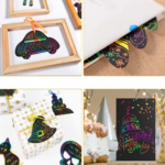 125 Rainbow Scratch-Off Pad Cards - Mini Art Notes for Creative Crafts for Kids and Teens - Image 6