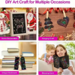 125 Rainbow Scratch-Off Pad Cards - Mini Art Notes for Creative Crafts for Kids and Teens - Image 3