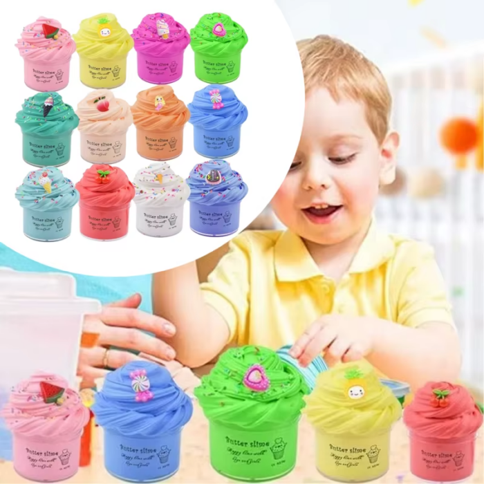 12-Piece Kids' Clay Activity Set - Reusable Colored Modeling Dough and Craft Clay for Creative Play - Image 5