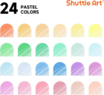 Vibrant  Pastel Gel Pens - 24 Milky Colors for Stunning Black Paper Art, Adult Coloring, Doodling, and Scrapbooking! - Image 2