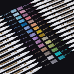 24-Color Metallic Marker Pens - Fine Point Paint Markers for DIY Crafts, Calligraphy, and Art on Black Paper, Fabric, and More! - Image 8
