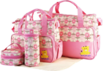 5-Piece Stylish Baby Diaper Bag Set for Moms - Convenient Shoulder Bags - Image 7