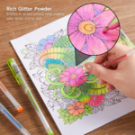 240 Pack Glitter Gel Pens - 120 Vibrant Colors with Refills for Stunning Adult Coloring and Crafting - Image 5