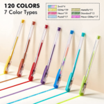 Vibrant  120 Gel Pen Set - 120 Unique Colors for Stunning Adult Coloring and Art Projects - Image 3