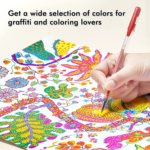 Vibrant  120 Gel Pen Set - 120 Unique Colors for Stunning Adult Coloring and Art Projects - Image 6