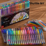 240 Pack Glitter Gel Pens - 120 Vibrant Colors with Refills for Stunning Adult Coloring and Crafting - Image 8