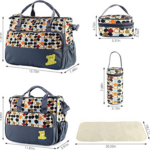 5-Piece Stylish Baby Diaper Bag Set for Moms - Convenient Shoulder Bags - Image 2