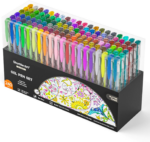 240 Pack Glitter Gel Pens - 120 Vibrant Colors with Refills for Stunning Adult Coloring and Crafting
