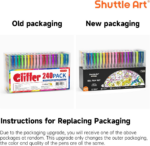 240 Pack Glitter Gel Pens - 120 Vibrant Colors with Refills for Stunning Adult Coloring and Crafting - Image 2