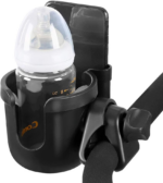 2-in-1 Stroller Cup and Phone Holder - Universal Design for Strollers, Bikes, Wheelchairs, and Scooters - Image 2