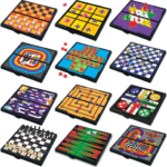 Magnetic Board Game Set - 12 Retro Games in Compact 5" Design - Perfect for Travel & Road Trips - Fun & Educational Gift for Kids 6+