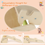 Wooden Triangle Climber Set with Seesaw for Children - Image 7