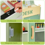 Children's Wooden Supermarket Playset with Checkout Counter - Image 10