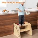 Wooden Triangle Climber Set with Seesaw for Children - Image 2