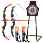 Youth Archery Bow Set Featuring LED Illuminated Bow and 20 Suction Cup Arrows for Children - Image 3