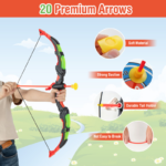 Youth Archery Bow Set Featuring LED Illuminated Bow and 20 Suction Cup Arrows for Children - Image 8