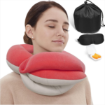 Kids Travel Pillows - 360° Head Support for Comfortable Airplane Sleep, Soft Neck Pillow for Car Travel, Ideal for Boys (Small, Pink Grey, 40-90 Lbs) - Image 12