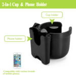2-in-1 Stroller Cup and Phone Holder - Universal Design for Strollers, Bikes, Wheelchairs, and Scooters - Image 3