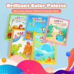 5 Pack Mess-Free Reusable Water Coloring Books for Toddlers - Portable Doodle Art Kits for Creative Learning and Fun! - Image 9