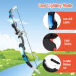 Youth Archery Bow Set Featuring LED Illuminated Bow and 20 Suction Cup Arrows for Children - Image 7