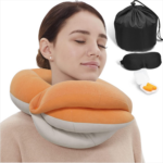 Kids Travel Pillows - 360° Head Support for Comfortable Airplane Sleep, Soft Neck Pillow for Car Travel, Ideal for Boys (Small, Pink Grey, 40-90 Lbs) - Image 8