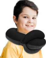Kids Travel Pillows - 360° Head Support for Comfortable Airplane Sleep, Soft Neck Pillow for Car Travel, Ideal for Boys (Small, Pink Grey, 40-90 Lbs) - Image 7