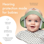 Muffy Baby Ear Protection - Comfortable Noise Reduction Earmuffs for Babies & Toddlers, CE & ANSI Certified, Perfect for Sleep & Hearing Safety - Green - Image 2