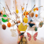 60PCS Easter Wood Cutouts - DIY Bunny & Egg Ornaments for Kids' Crafts, Perfect for Easter Party Decor with Drawing Pen & Hang Cords - Image 6
