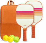 Premium Pickleball Paddle Set - USAPA Approved Graphite & Fiberglass Rackets with Balls & Carry Bag - Perfect for Beginners & Enthusiasts!