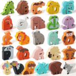 Engaging 52-Piece Wooden Alphabet Animal Matching Game for Toddlers - Fun ABC Peg Puzzles for Kids Ages 3-5 - Ideal Preschool Learning Activity! - Image 2