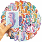 50 Adorable Cartoon Rainbow Cat Stickers - Aesthetic Vinyl for Laptops, Water Bottles, Suitcases & More! - Image 8