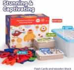 Engaging  Alphabet Flash Cards & Wooden Letter Puzzle - Fun ABC Sight Words Matching & Counting Game for Preschoolers 3+ Years (36 Cards & 37 Wood Pieces) - Image 2