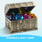 Diving Gems Pool Toys - 16 Colorful Diamond Treasure Set with Pirate Chest for Underwater Fun and Swim Training - Perfect Gift for Kids! - Image 4
