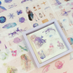 Adorable Kawaii Sticker Set - 100 Sheets of Cute Transparent Cartoon Animals & Flowers for Scrapbooking, Bullet Journals, DIY Crafts, Planners, and More! - Image 10