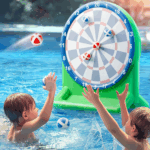 Inflatable Dart Board Pool Toy - Fun Water Games for Kids & Teens, Perfect for Summer Parties & Outdoor Play - Ideal Gift for Ages 6-12, Red - Image 9