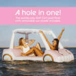 Luxury Inflatable Golf Cart Pool Float by  & Malibu Barbie - Perfect for Summer Fun with Cup Holder! - Image 2