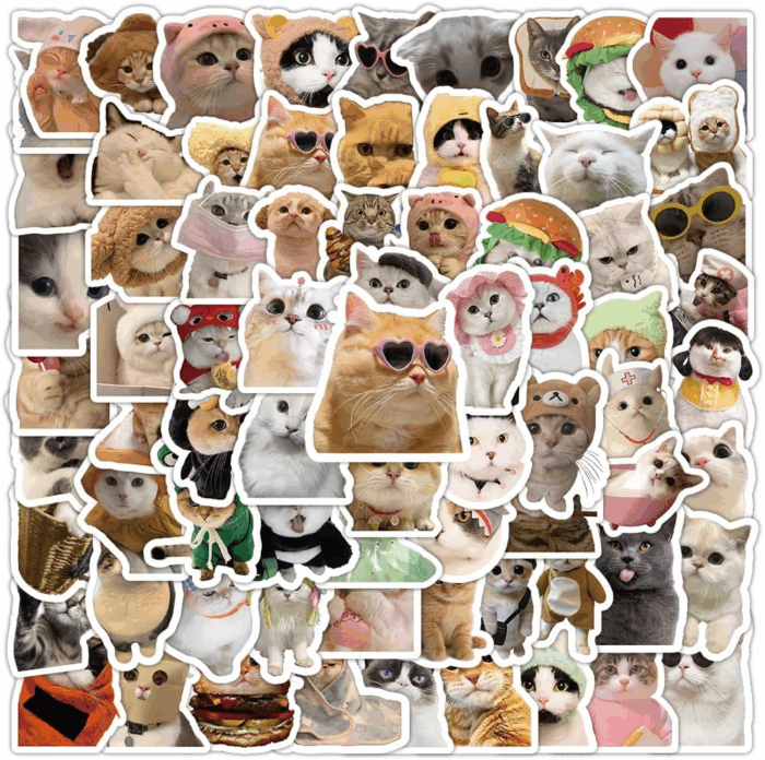 100 Pcs Hilarious Cat Stickers - Adorable Vinyl Memes for Water Bottles, Laptops, Phones & More! - Image 13