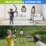Ultimate LED Bow and Arrow Set for Kids - 2 Pack with 24 Suction Cup Arrows, Target & Quivers - Perfect Indoor/Outdoor Sport Gift for Boys & Girls Ages 4-8! - Image 7