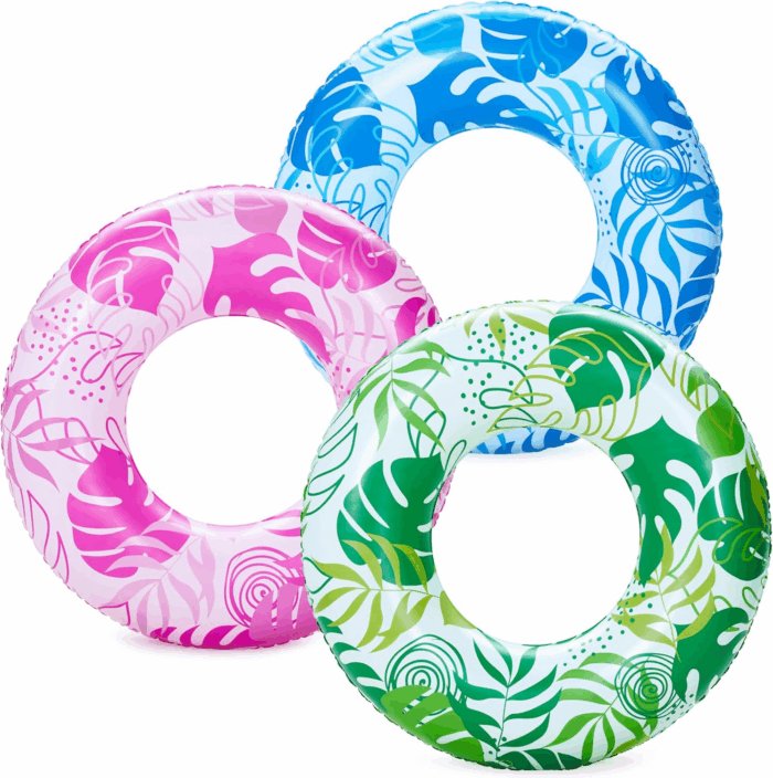 Glitter Donut Pool Float Set - Fun 32.5” Inflatable Tubes for Pool Parties & Donut Celebrations (3 Pack) - Image 9