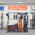 Ultimate Garage Sports Equipment Organizer - Versatile Golf Bag Stand & Ball Storage Rack for Indoor/Outdoor Use - Perfect for Kids Toys & Bins with Baskets - Image 2