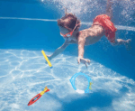 Dive into Fun with  4-Pack Underwater Diving Torpedo Sharks - Perfect Pool Toy for Kids! - Image 6