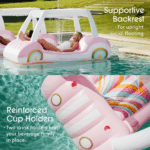 Luxury Inflatable Golf Cart Pool Float by  & Malibu Barbie - Perfect for Summer Fun with Cup Holder! - Image 4