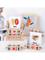 Words Spelling Game Set - Fawn Toy for Kids! Featuring Vowel Letter Pairing, Ideal for Cognitive Early Education, Comes with Wooden Reading Blocks and Flashcards to Enhance Language Skills and Learning Fun - Image 7