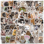 100 Pcs Hilarious Cat Stickers - Adorable Vinyl Memes for Water Bottles, Laptops, Phones & More! - Image 10