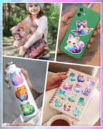 100PCS Kawaii Cat Stickers - Waterproof Vinyl for Kids & Teens, Perfect for Water Bottles, Laptops, Skateboards & More! - Image 4