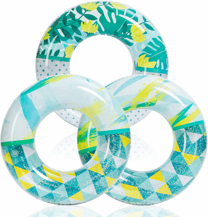 Glitter Donut Pool Float Set - Fun 32.5” Inflatable Tubes for Pool Parties & Donut Celebrations (3 Pack) - Image 8