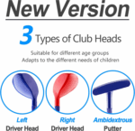 Kids Blue Golf Toy Set - Left & Right Club Heads for Ages 3-8, Perfect for Outdoor & Indoor Active Play, Ideal Birthday Gift for Boys & Girls! - Image 3
