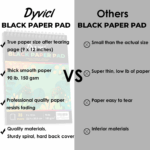 9"x12" Black Paper Sketchbook - 90 lb/150 GSM, 35 Sheets - Perfect for Pencil, Pastel, Charcoal, and More! - Image 8